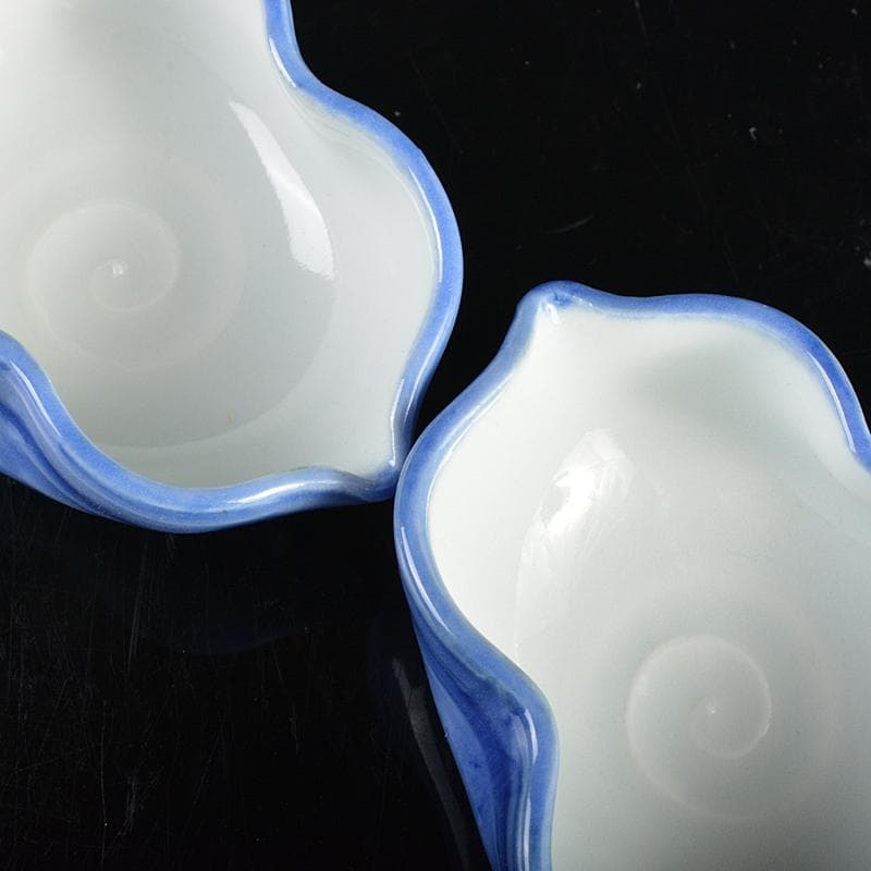 平安 三浦竹泉造 染付 瓢箪形 向付 共布共箱 2点まとめて M R5616