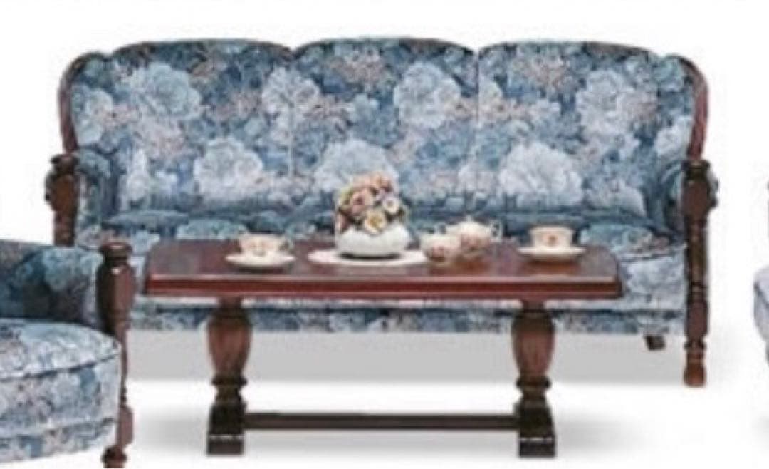 karimoku カリモク 3人掛けソファ 金華山 花柄