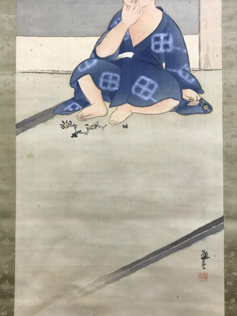 真作】関田華亭/子供の図/人物図/掛軸☆宝船☆AD-554 - メルカリ