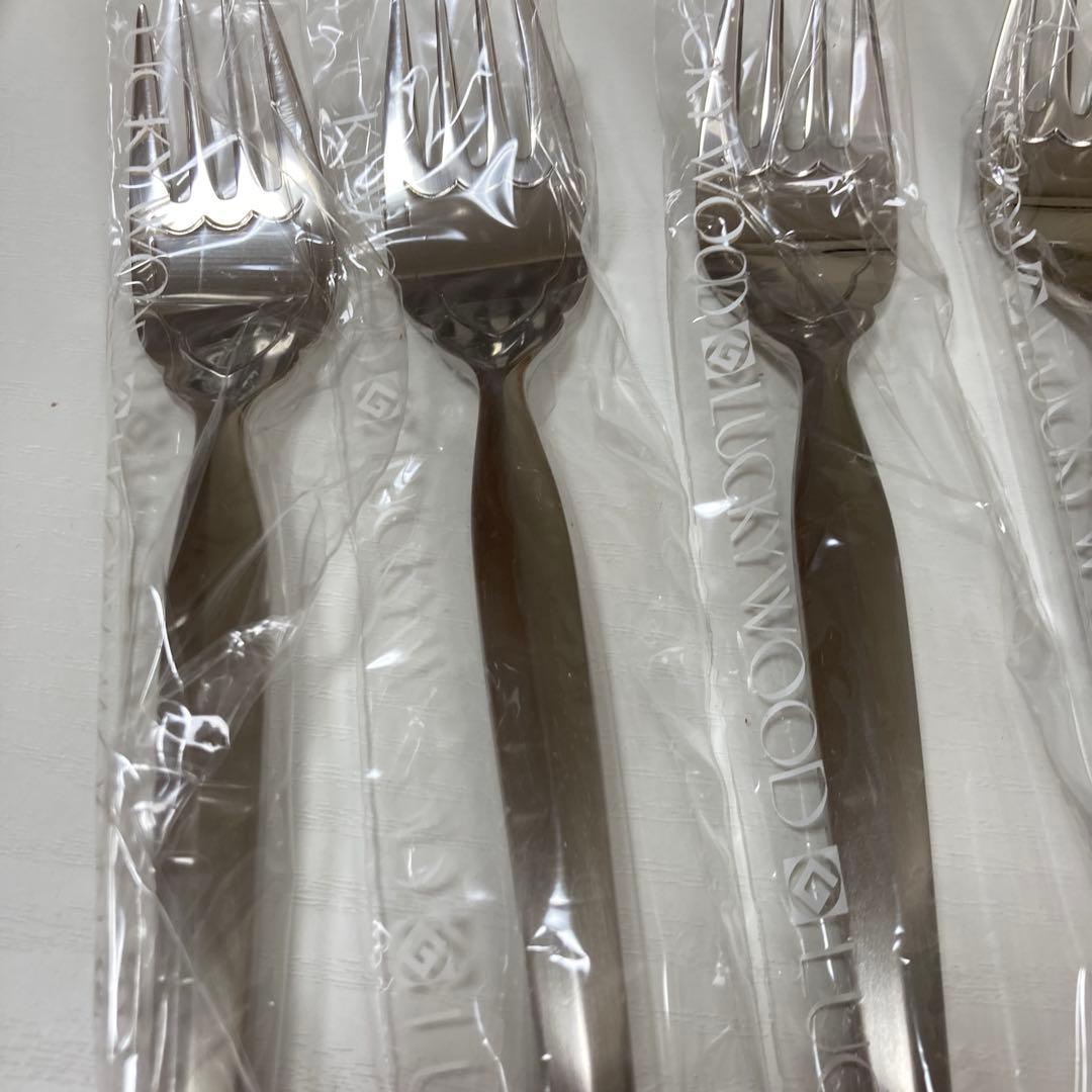 ラッキーウッド　日本製　18-12ステンレス　フィッシュフォーク、ナイフ10本