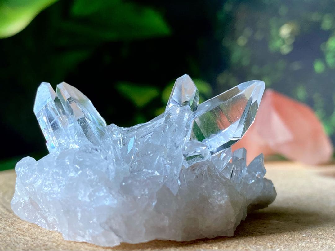 ゼッカデソウザ産　水晶クラスター　天然石　ゼッカクリスタル　タイムリンク