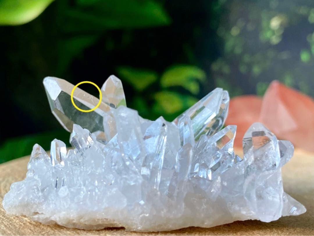 ゼッカデソウザ産　水晶クラスター　天然石　ゼッカクリスタル　タイムリンク