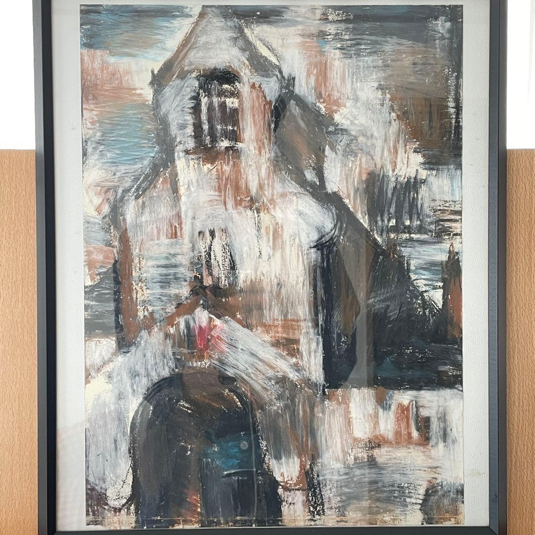 パリの教会・パステル画｜初期フランス期・個展出品作品（額付）