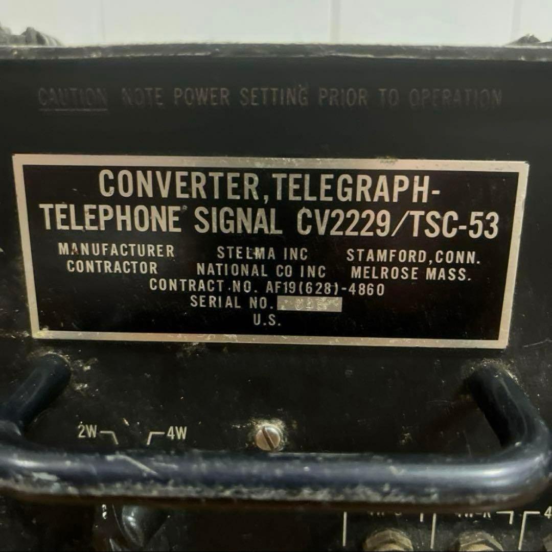 米軍　実物　CONVERTER TELEGRAPH -TELEPHONE
