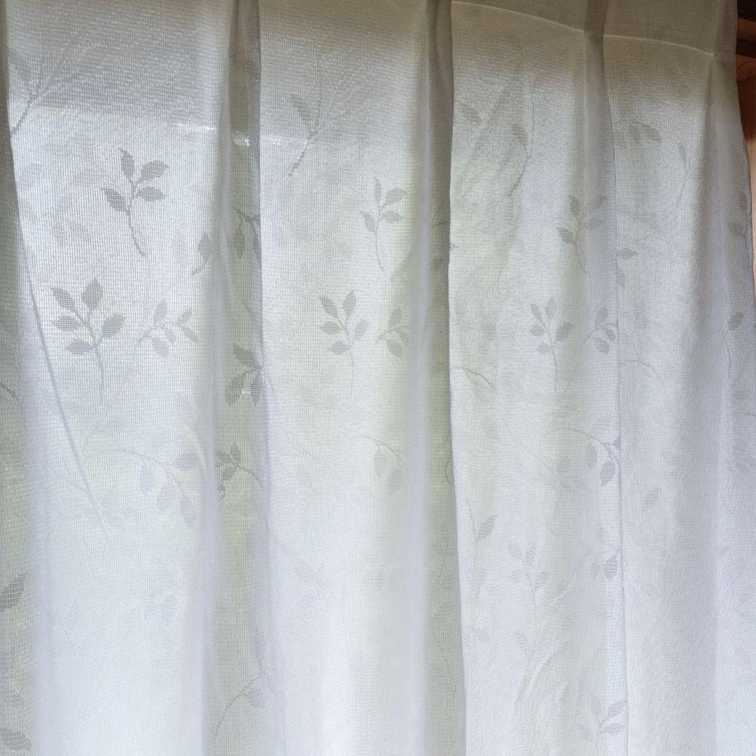 ⑬幅約90㌢×丈約158㌢(1枚)×2　両開き　遮光　レースドレープセット