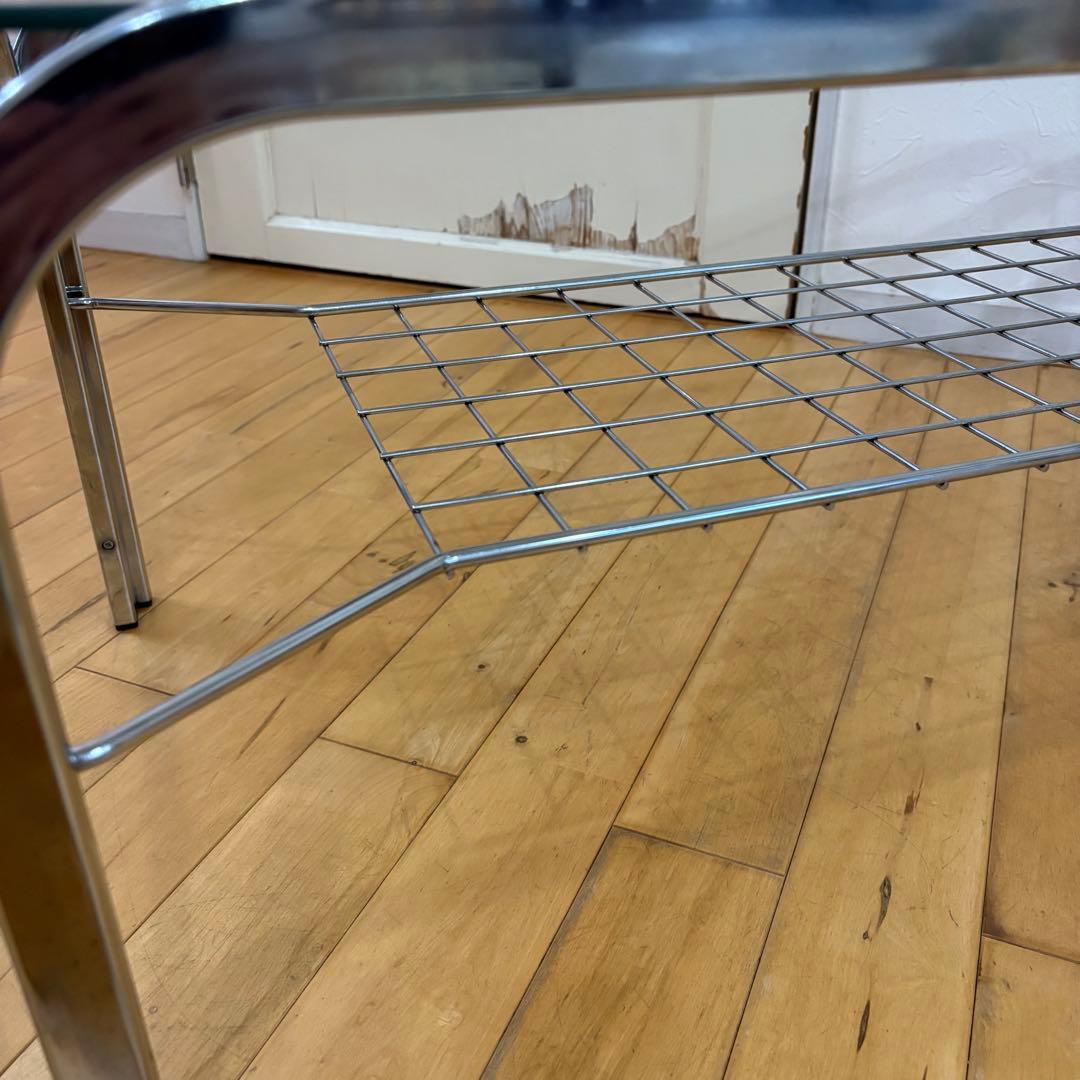 ☆レトロポップ☆昭和レトロ　80‘s ガラス　センターテーブル　コーヒーテーブル