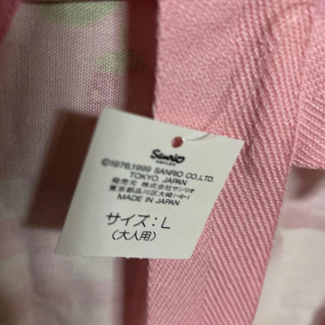 キティちゃん レトロ 大人用エプロン キティ いちご サンリオ チェック