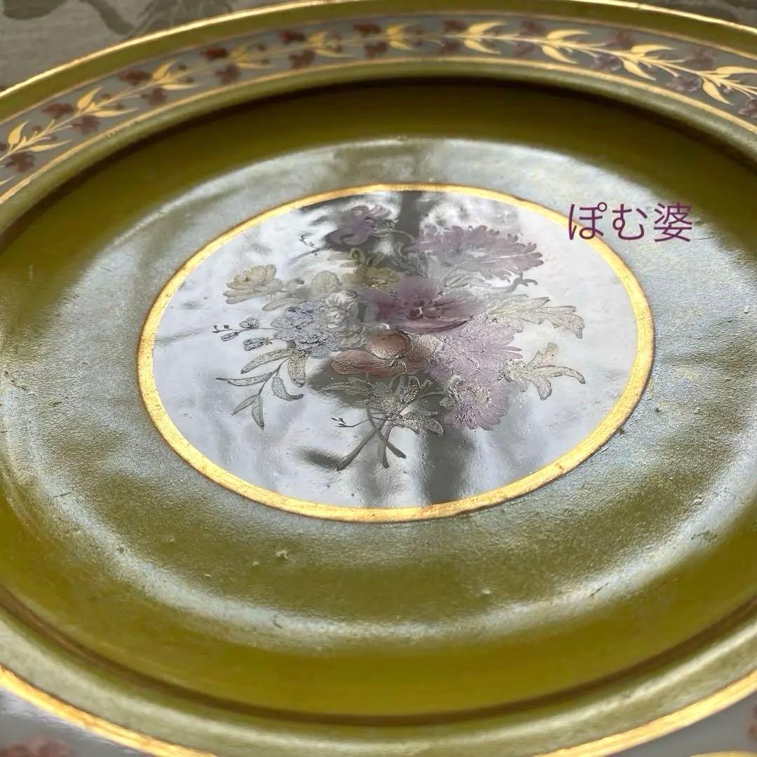 Sevres セーヴル セーブル】黄肌花絵付 皿「ナポレオン命による贈答品