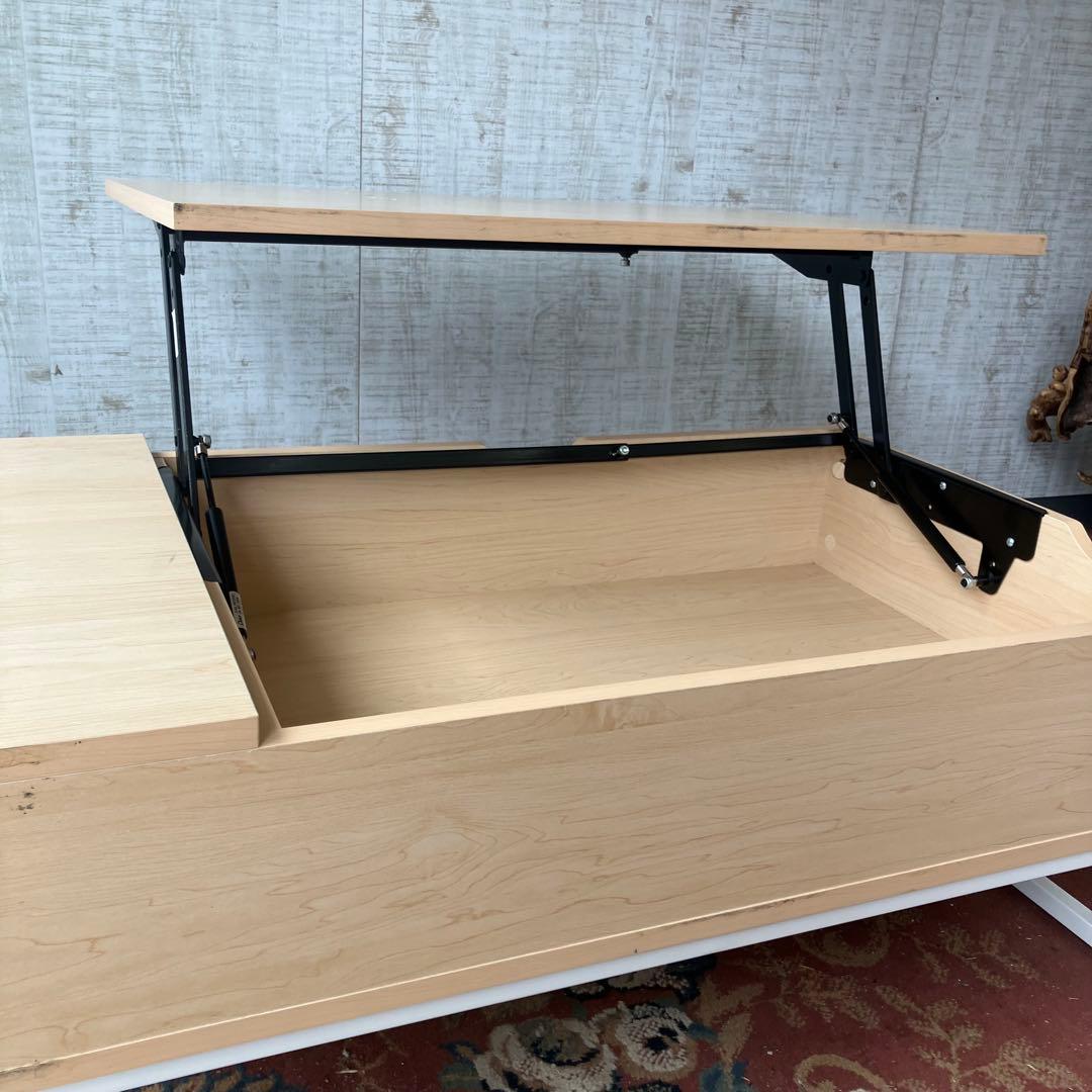 ナチュラル木製引き出し付きセンターテーブル