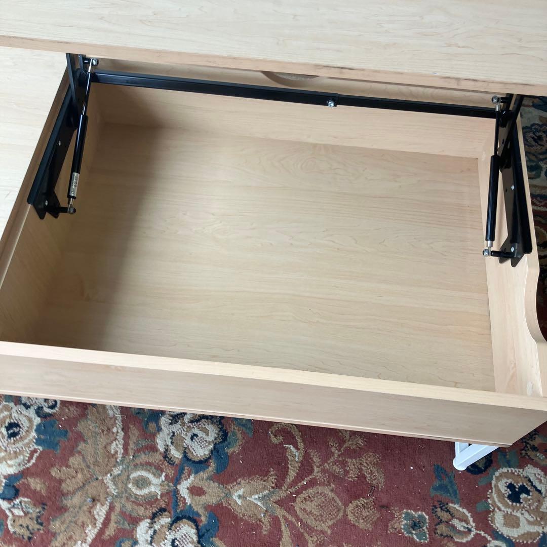 ナチュラル木製引き出し付きセンターテーブル