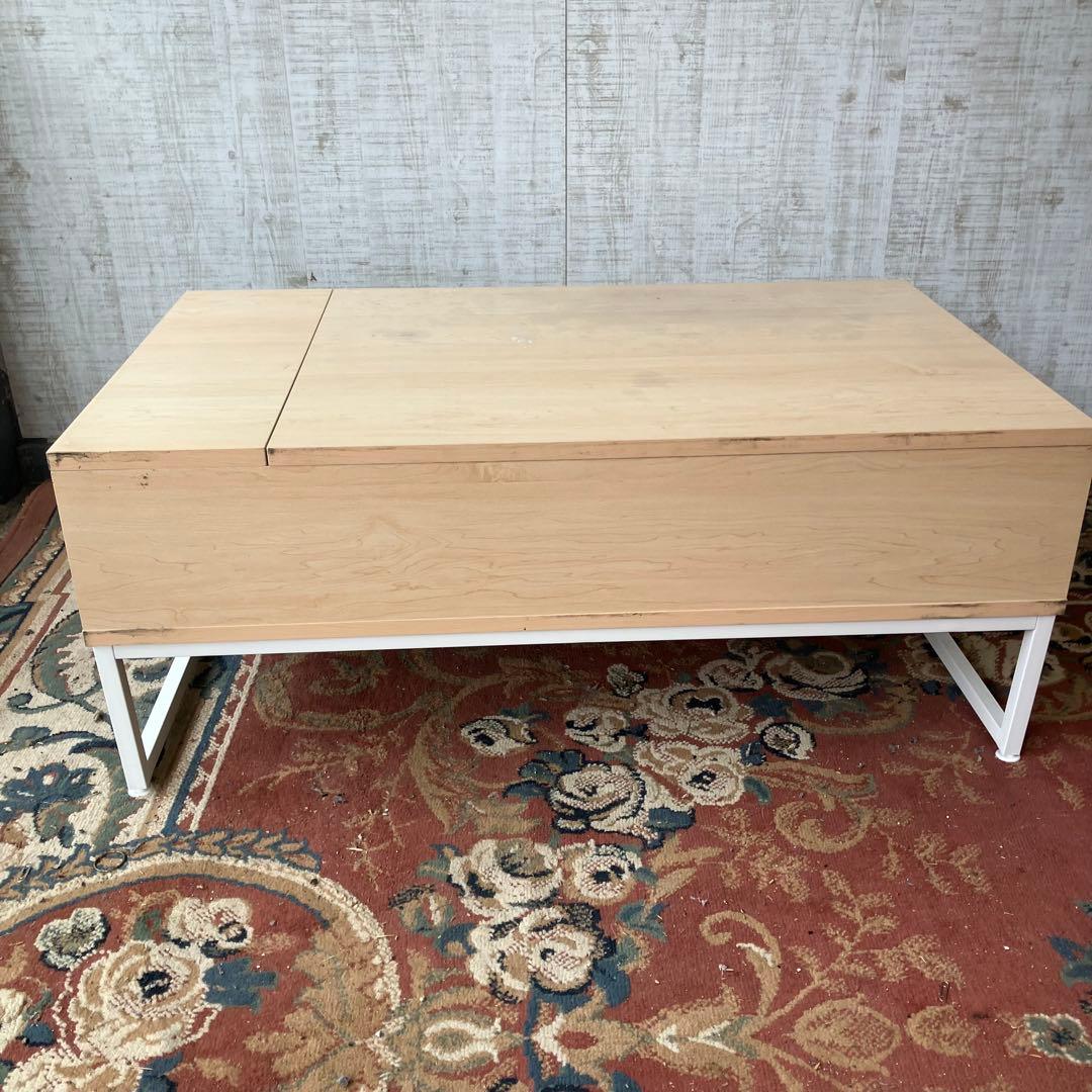 ナチュラル木製引き出し付きセンターテーブル