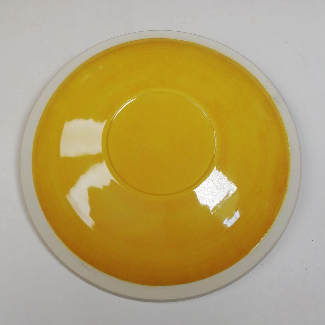 T971 皆具 『黄交趾釉 竹文』『平安 橋本城岳 造』 共箱 茶道具