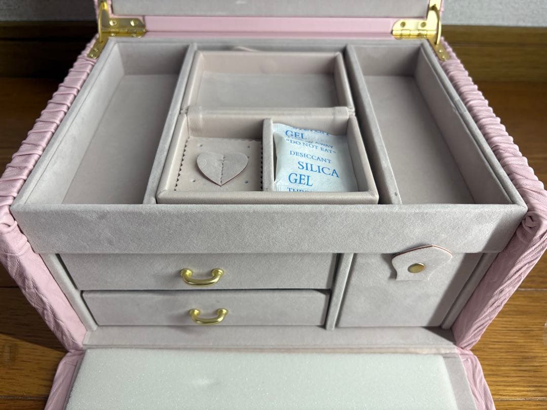 Francfranc エンボス ジュエリーボックスＬ　ピンク