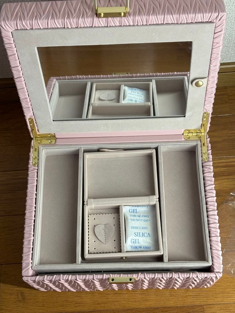 Francfranc エンボス ジュエリーボックスＬ　ピンク