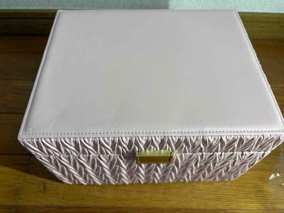 Francfranc エンボス ジュエリーボックスＬ　ピンク