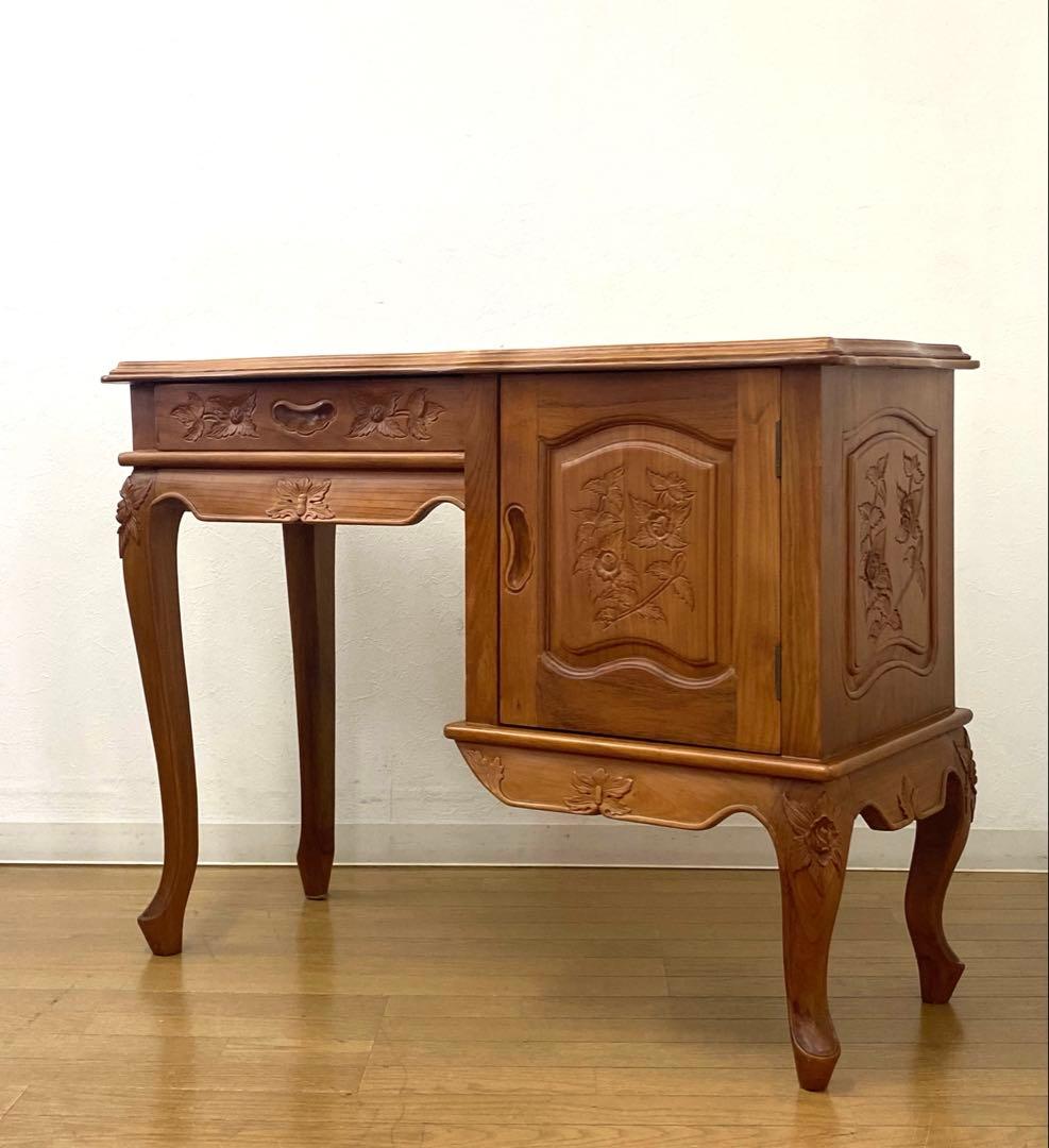 アンティーク コンソール ドレッサー テーブル デスク 彫刻 猫脚 インテリア