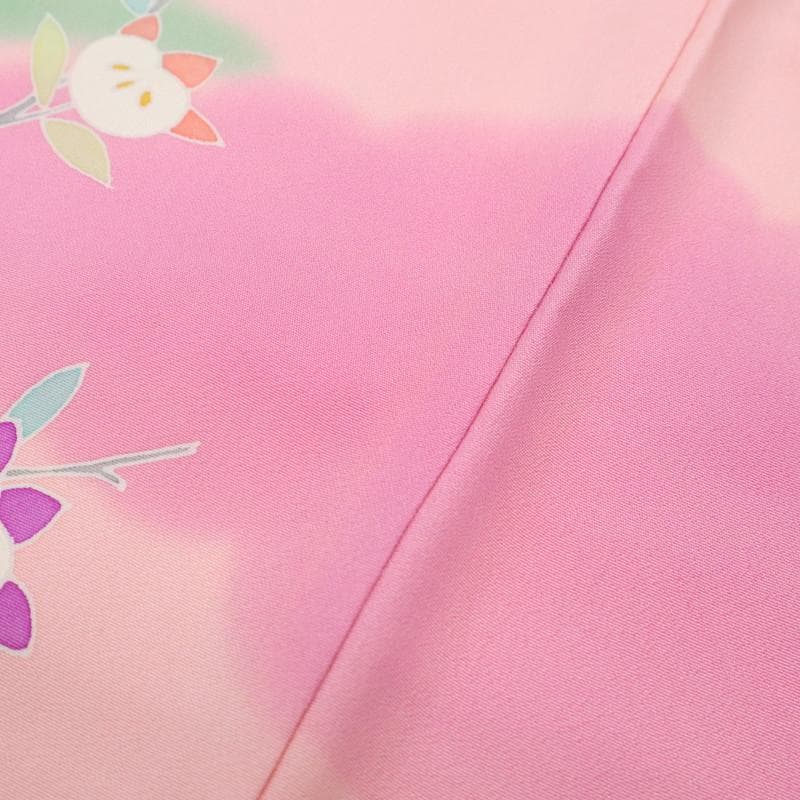 七五三＊女の子 御所解き模様 ピンク 正絹 祝着に＊子供着物 8RM1