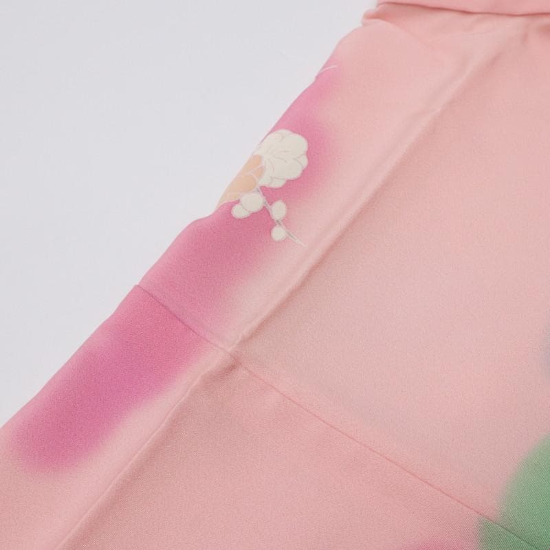 七五三＊女の子 御所解き模様 ピンク 正絹 祝着に＊子供着物 8RM1