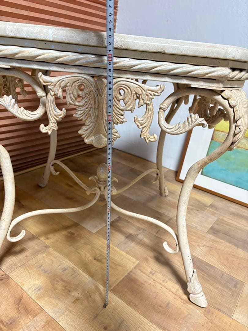 大理石　アイアン　マーブルテーブル　コーヒーテーブル　センターテーブル　イタリ