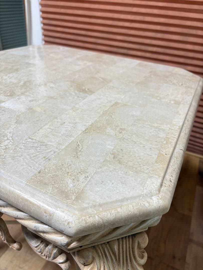 大理石　アイアン　マーブルテーブル　コーヒーテーブル　センターテーブル　イタリ