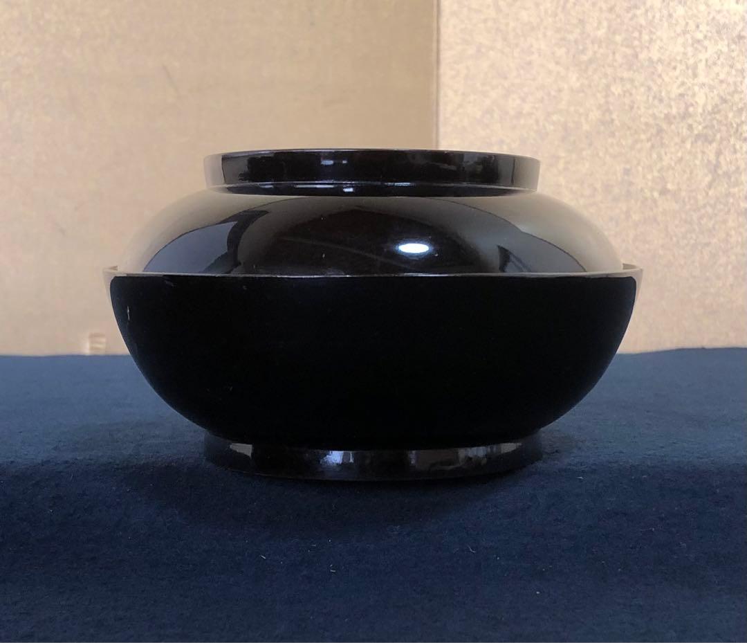《R》懐石 黒塗内蒔絵 菓子椀10客 木製漆器 明治時代 木箱　260205く5