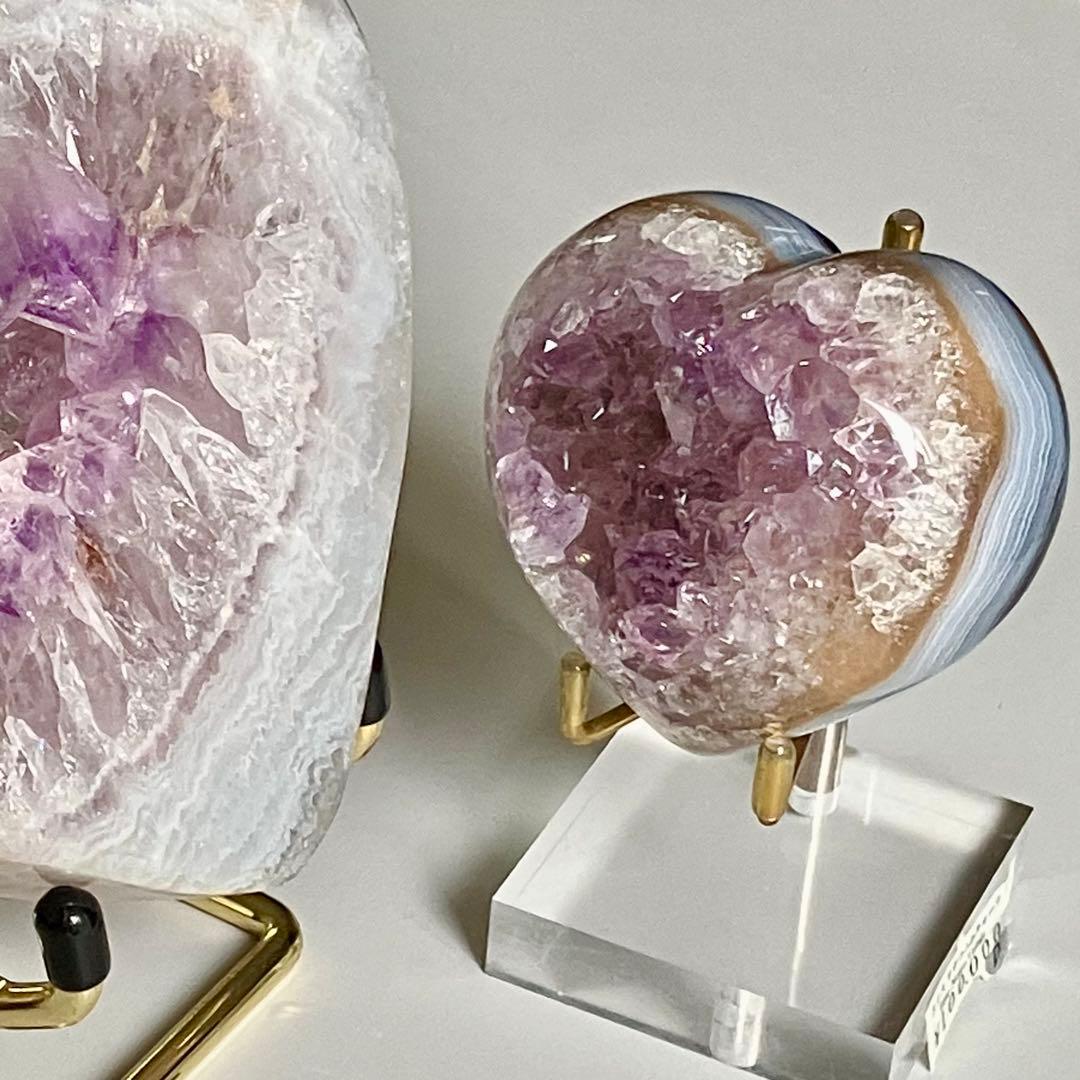 Summer Sale【A】ハイクオリティ✴︎アメジストアゲートハートシェイプ