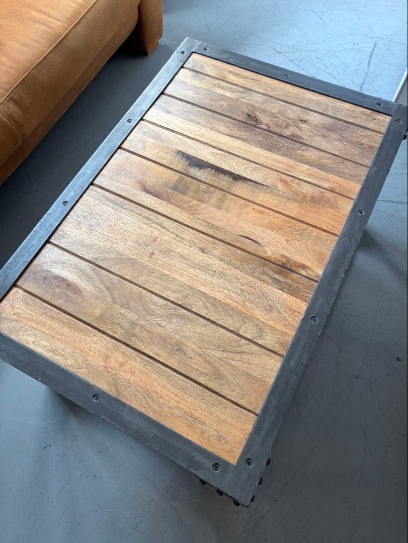 インダストリアル調　センターテーブル/ローテーブル