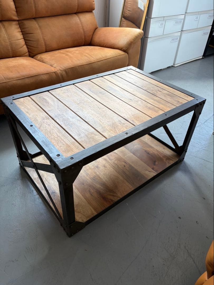 インダストリアル調　センターテーブル/ローテーブル