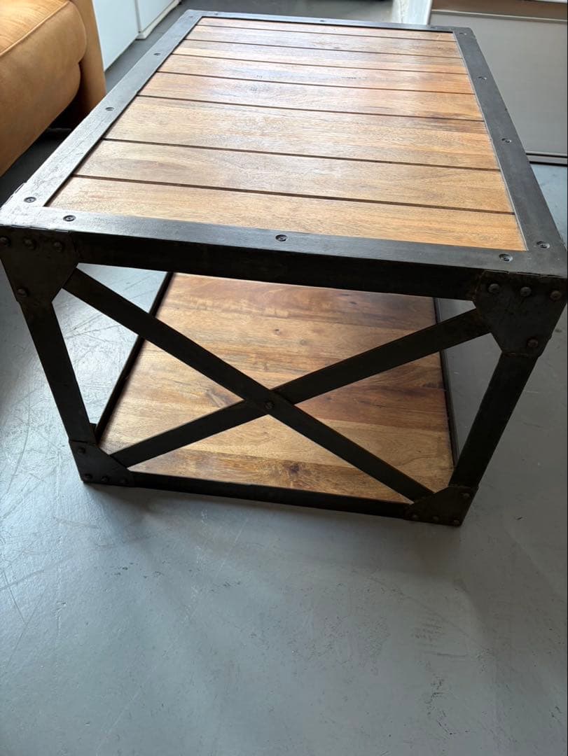インダストリアル調　センターテーブル/ローテーブル