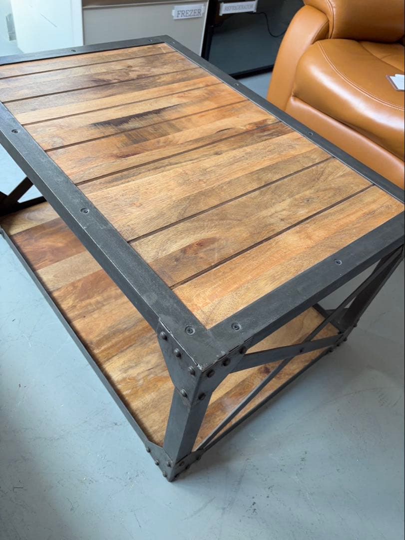 インダストリアル調　センターテーブル/ローテーブル