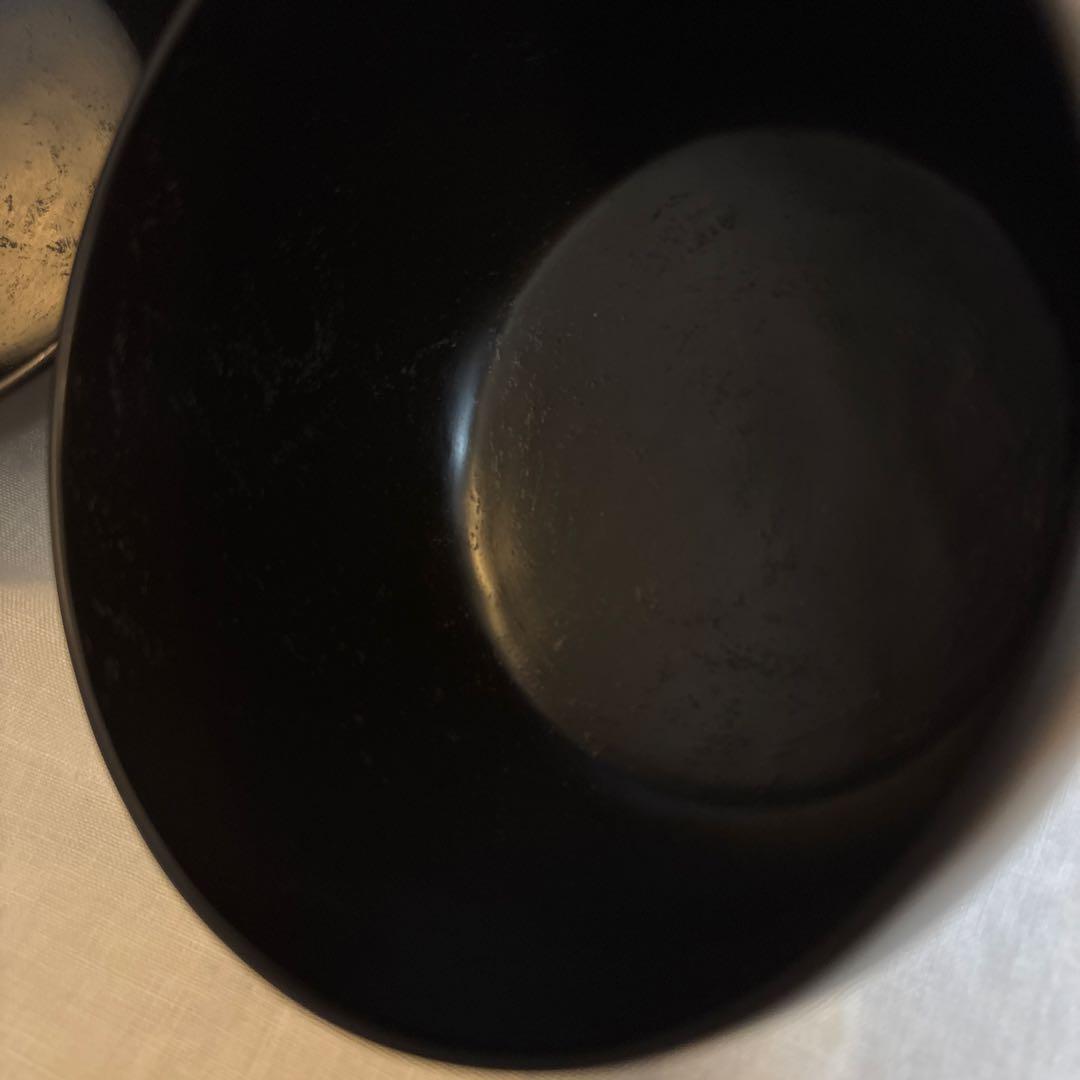 杉田明彦　漆器 筒形椀 汁椀 中 黒 ［未使用］2個