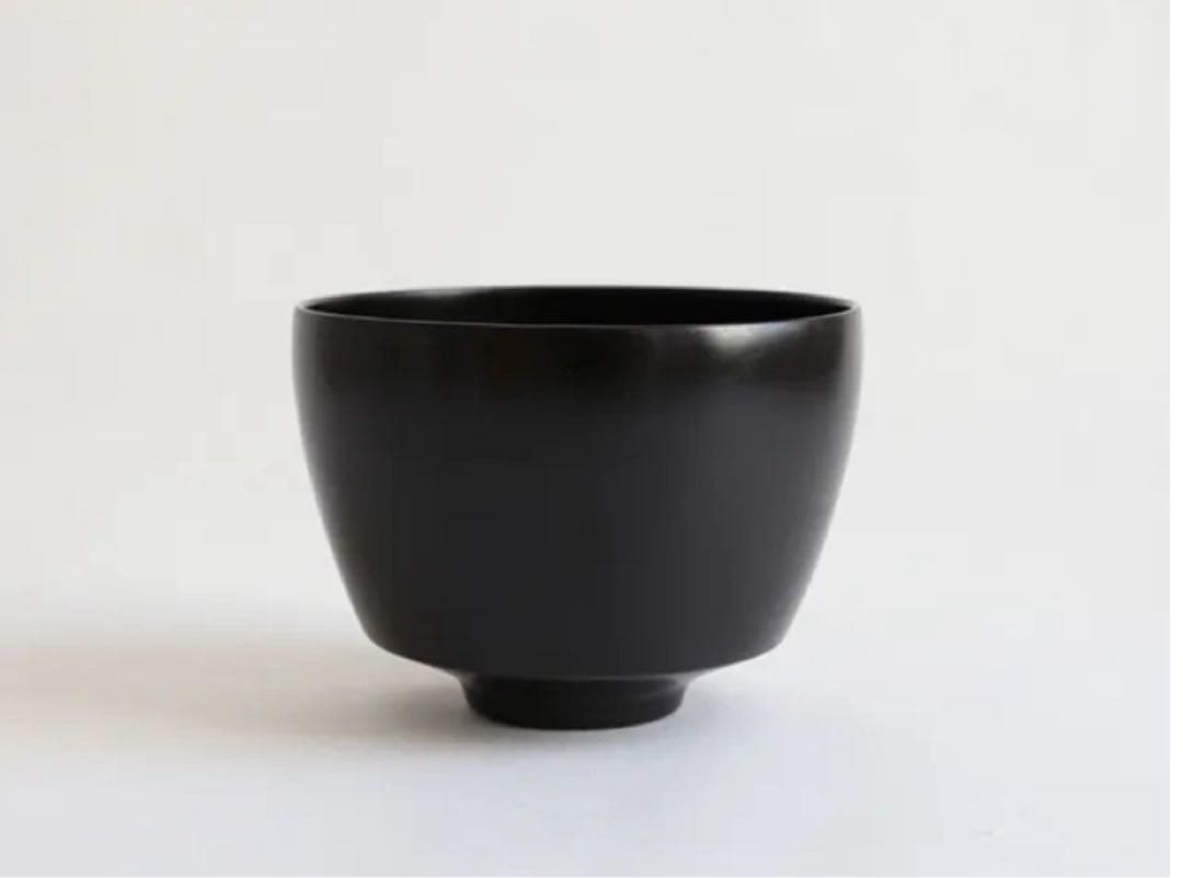 杉田明彦　漆器 筒形椀 汁椀 中 黒 ［未使用］2個