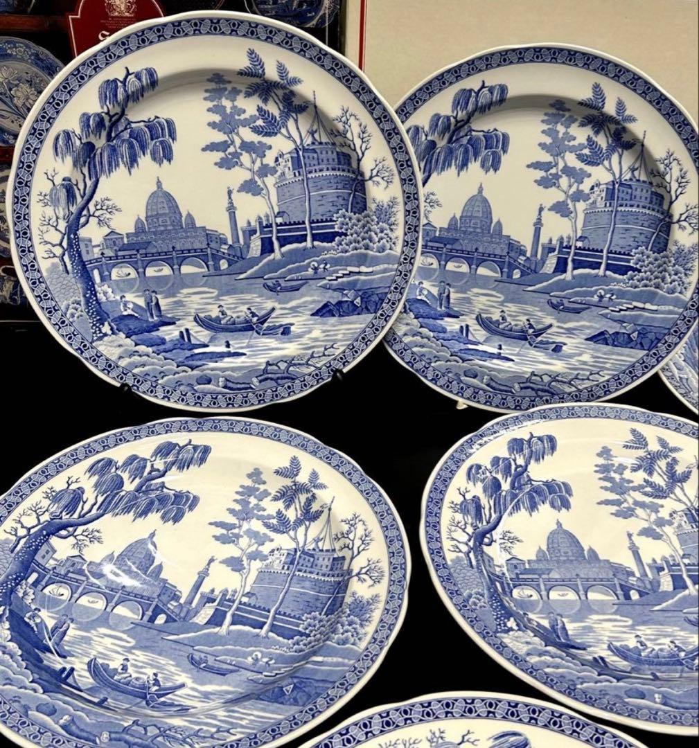 スポード ブルールーム コレクション ローマ 皿26.5cm 6枚 未使用品