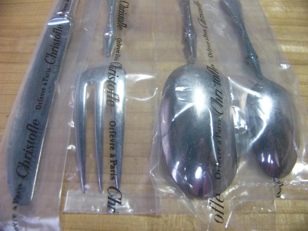 ラッキーウッド 未開封 4本セット クリストフルの袋入り 銀メッキ