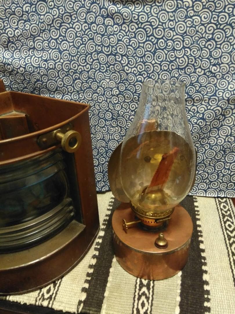 船舶灯 銅製オイルランプ
