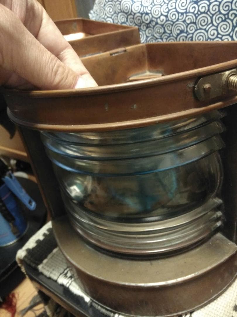 船舶灯 銅製オイルランプ