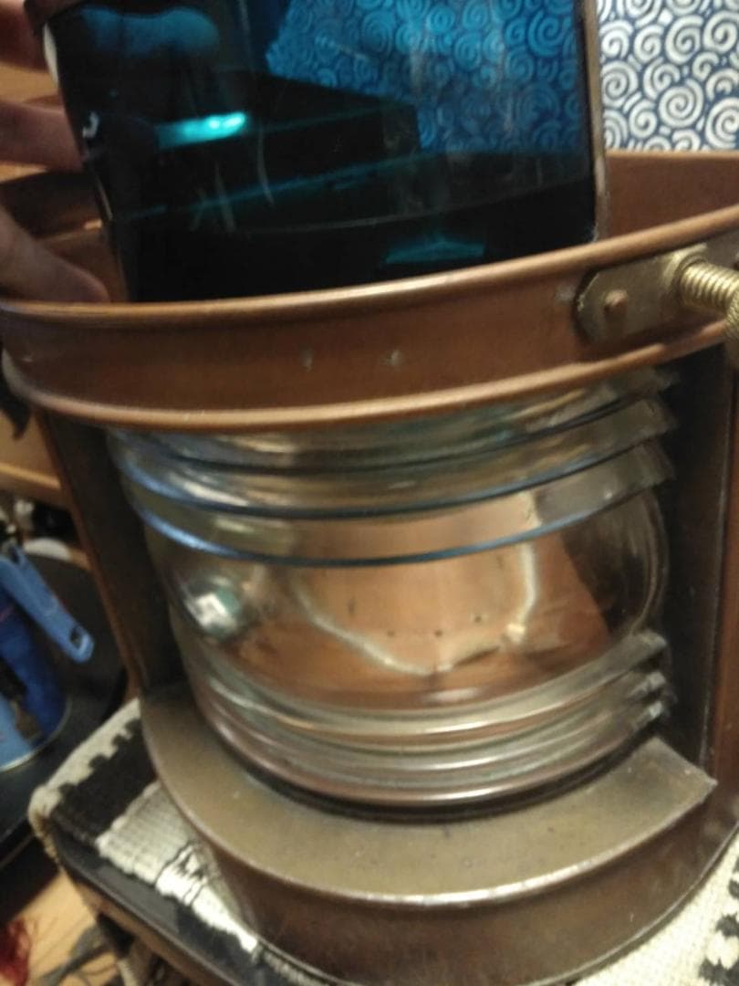 船舶灯 銅製オイルランプ