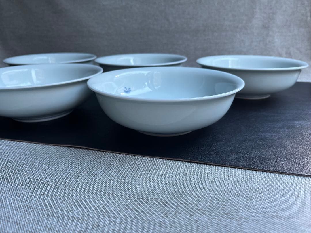 平戸松山　唐子遊図　丸深取皿[大]５柄セット　煮物鉢　深皿十五代　中里勝歳