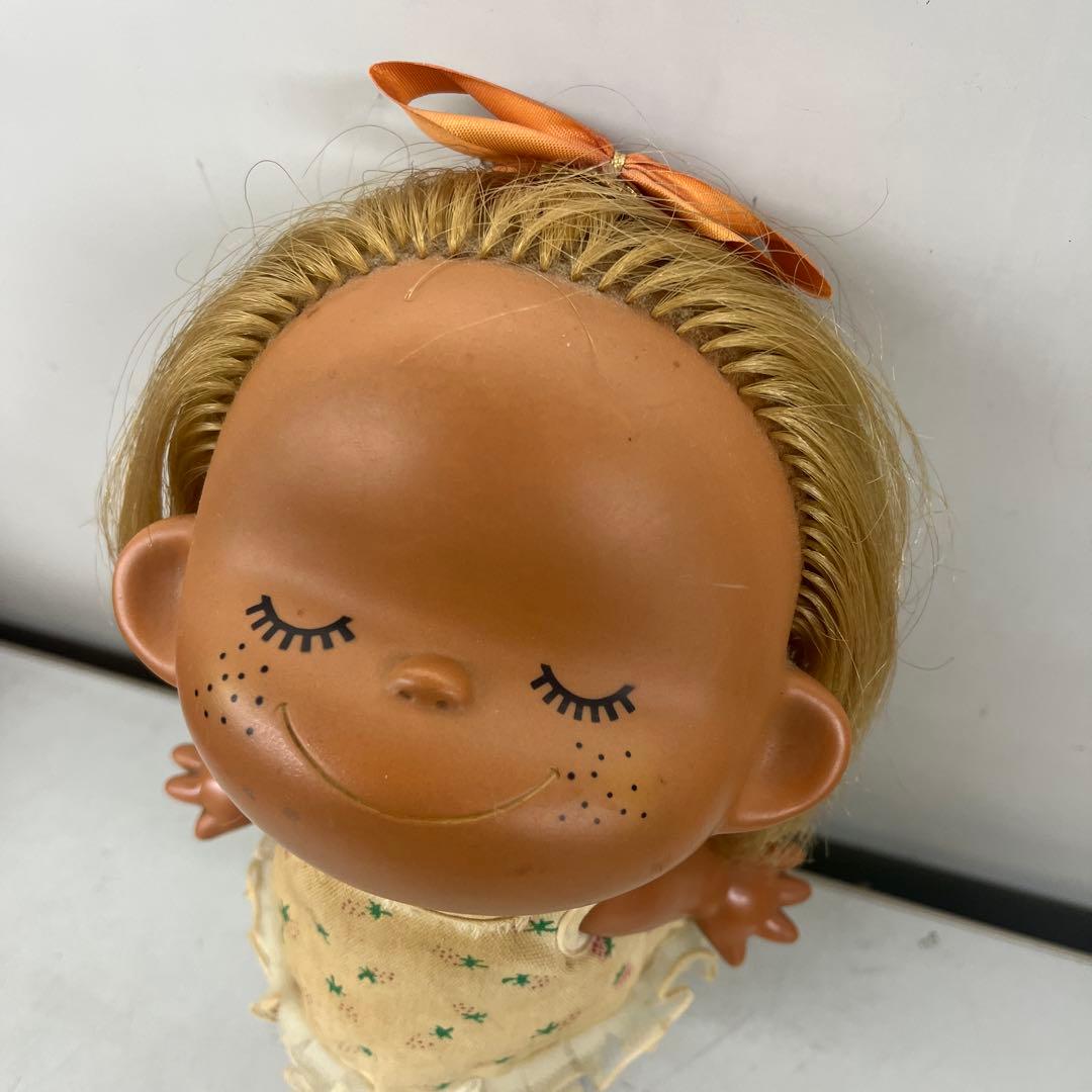 水森亜土 亜士ちゃん 金髪 昭和レトロ クロンボ人形 女の子 人ソフビ