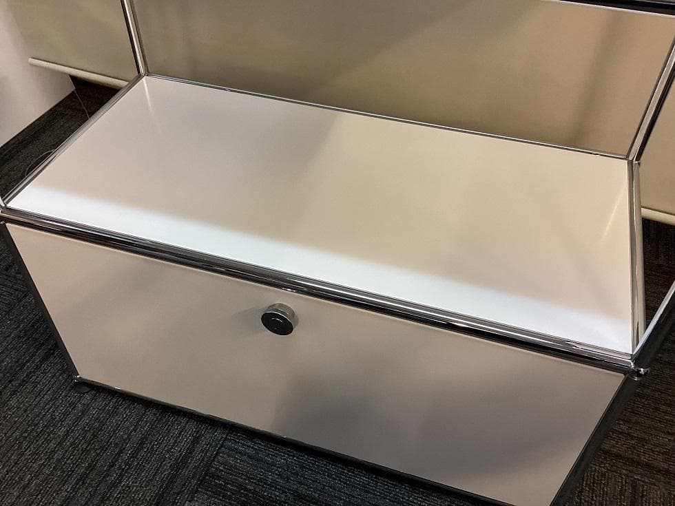 USMハラー 3段 オープンキャビネット シェルフ ピュアホワイト