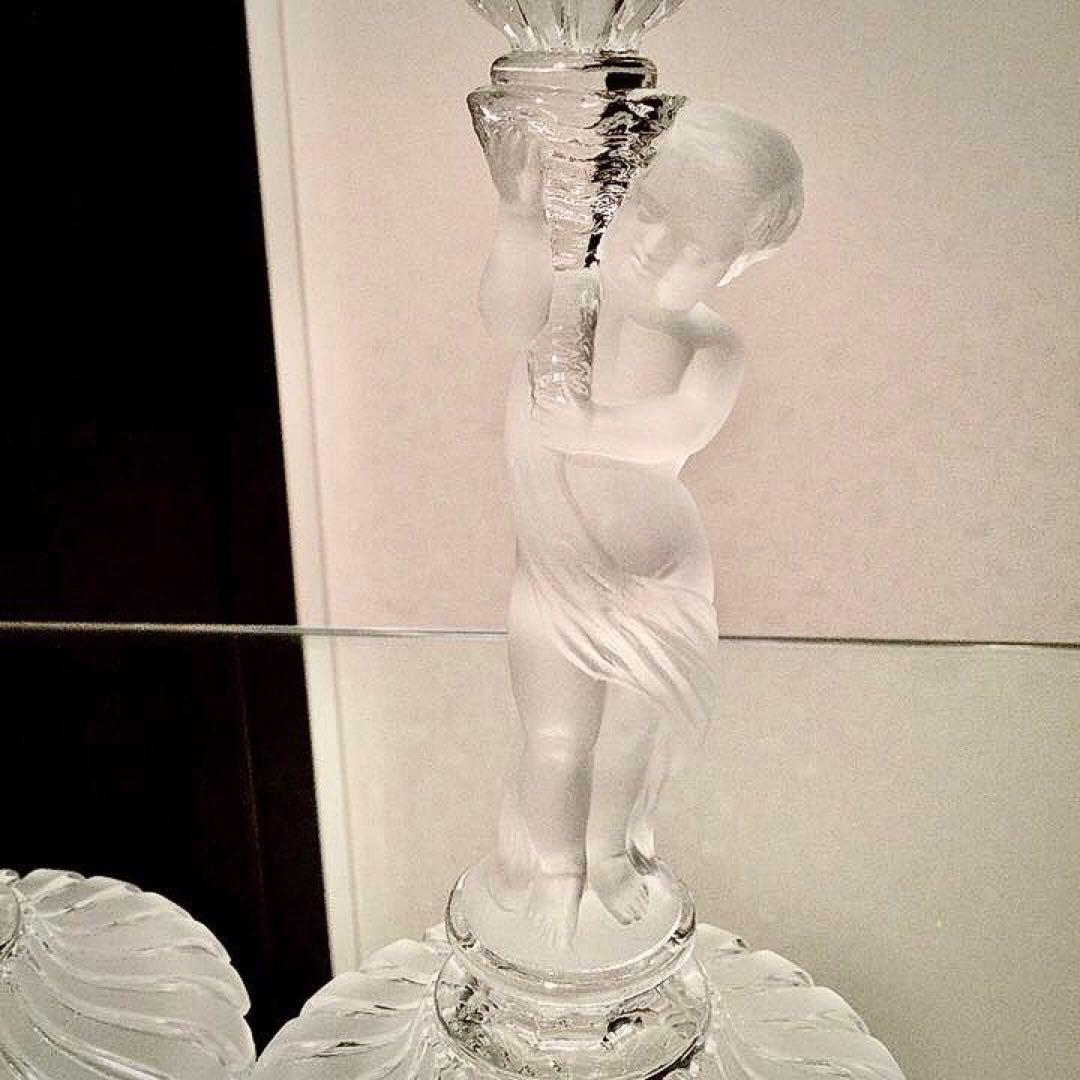 極希少☆極美品 オールドバカラ 子供☆エンジェル 燭台キャンドルスタンド ペア