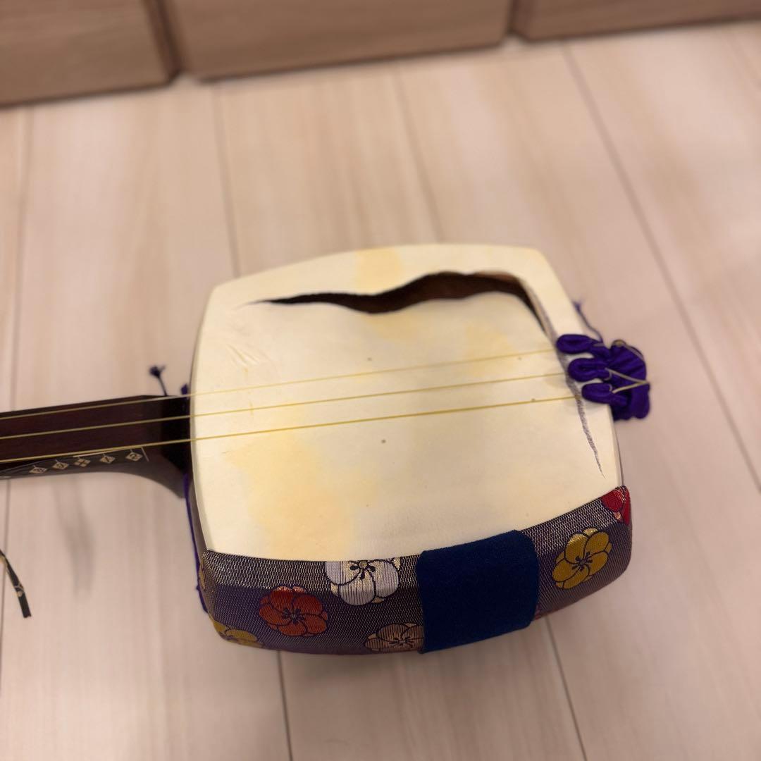 花柄装飾の三線 本体