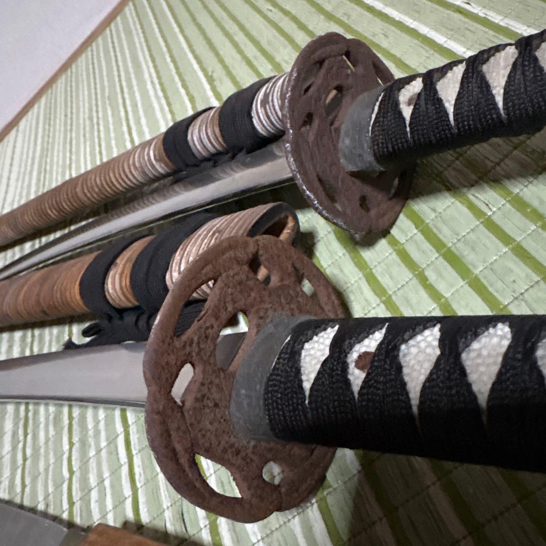 模造刀 模擬刀 武士 侍 伝統工芸 剣 ソード 太刀 小太刀 鞘 鍔 4本