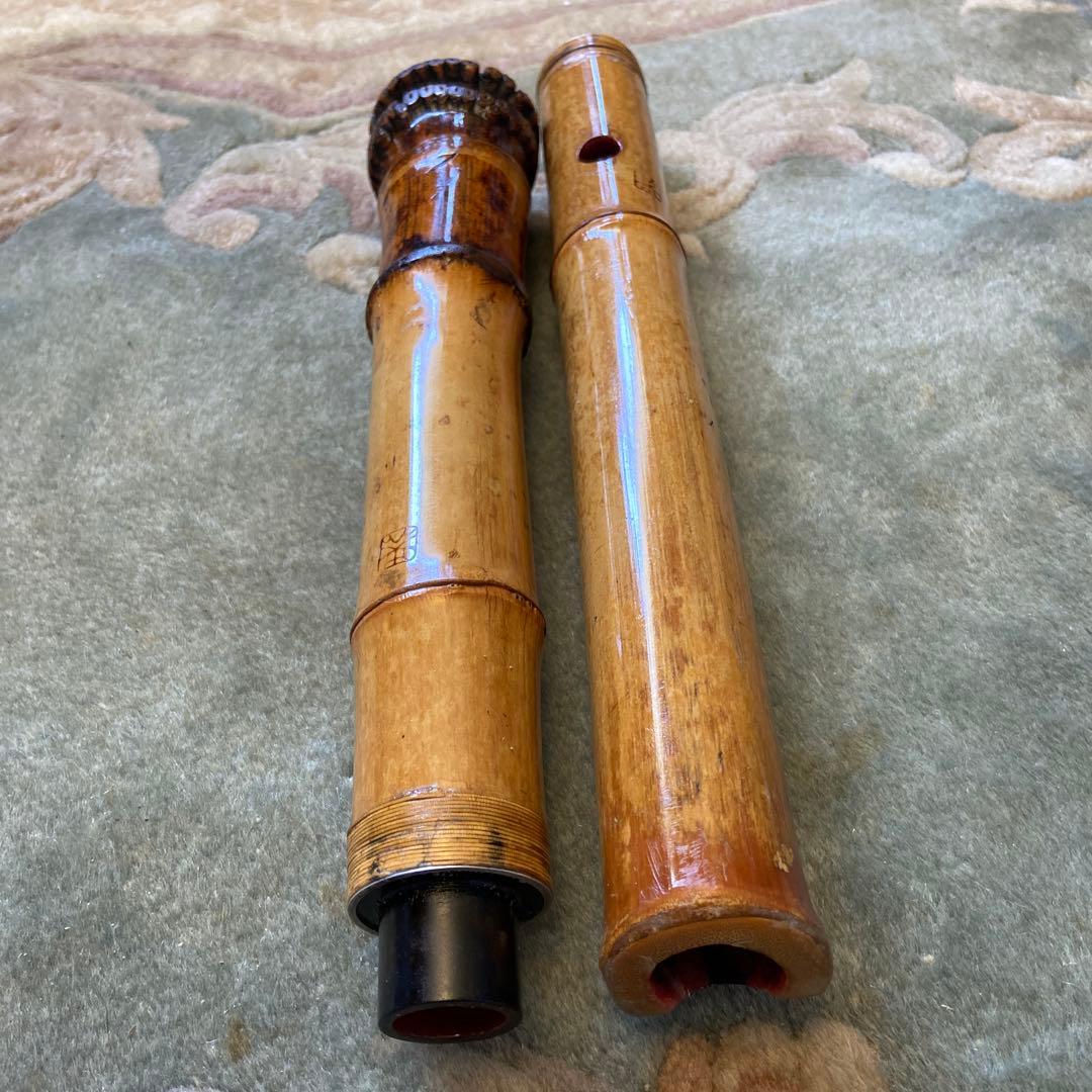 149 尺八一尺八寸管央山銘ニ印金唄口