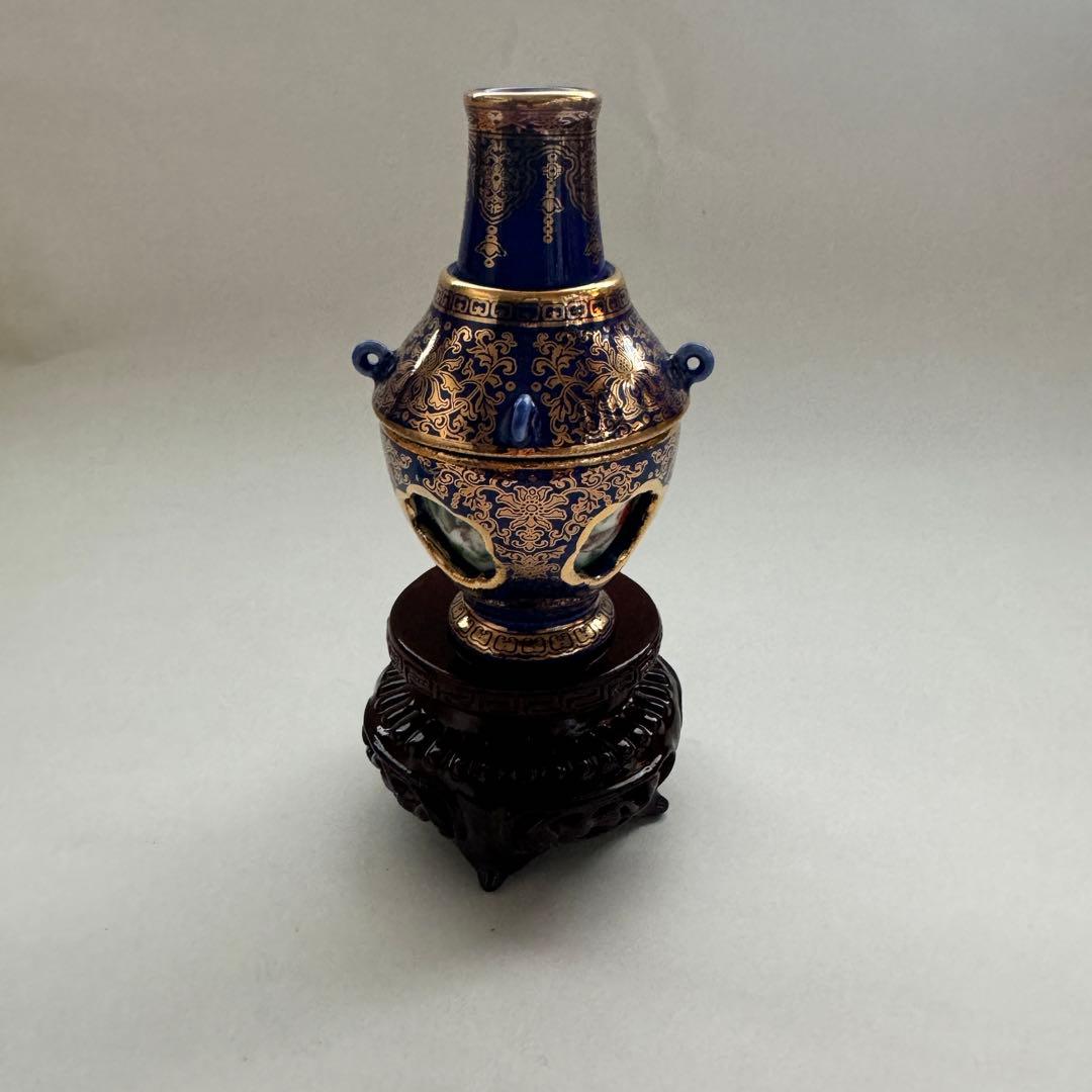 国立故宮博物院　お土産ショップにて購入　ミニ陶磁-霽青游魚転心瓶