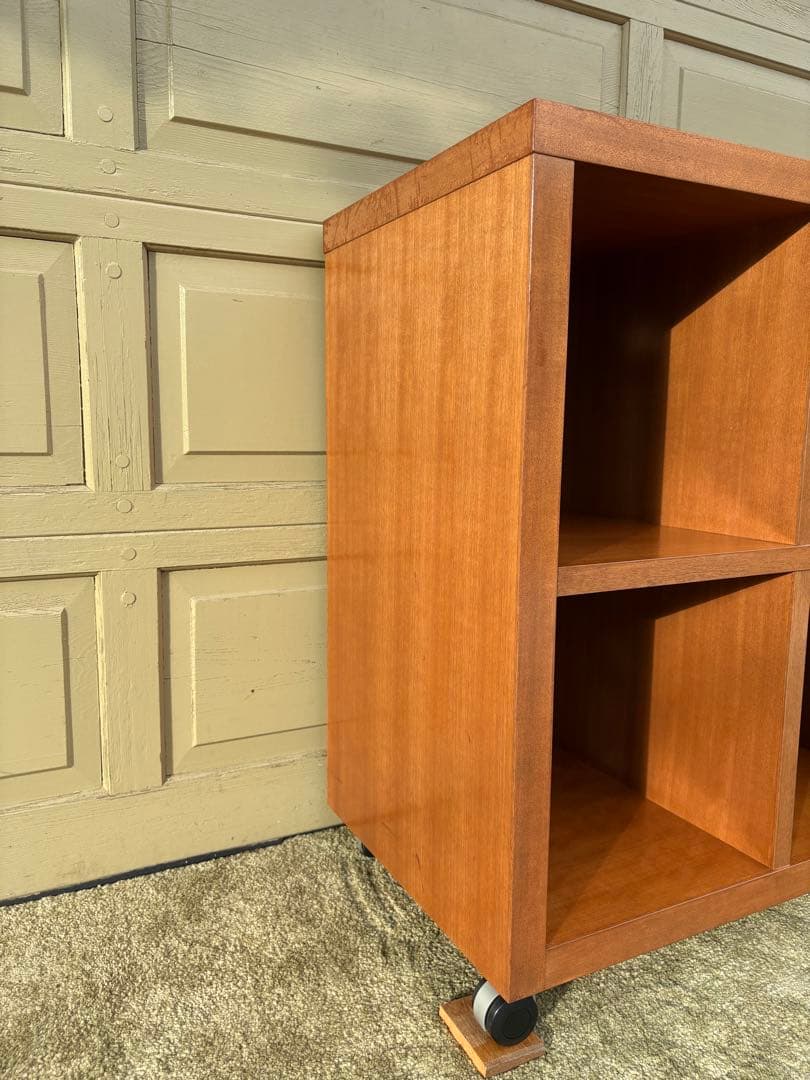 木製オープンシェルフ 6段 キャスター付き