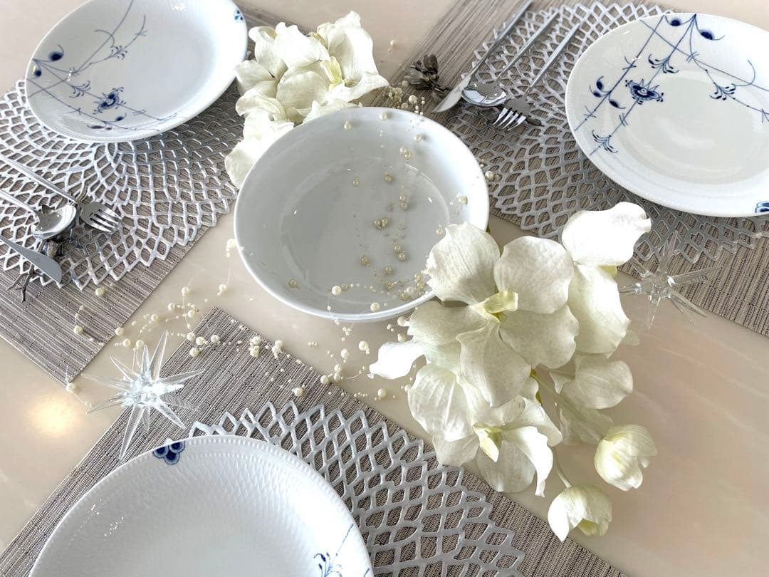 ロイヤルコペンハーゲン ブルーパルメッテ プレート ボウル 4点セット