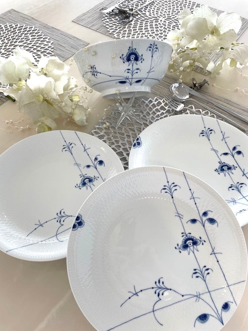ロイヤルコペンハーゲン ブルーパルメッテ プレート ボウル 4点セット