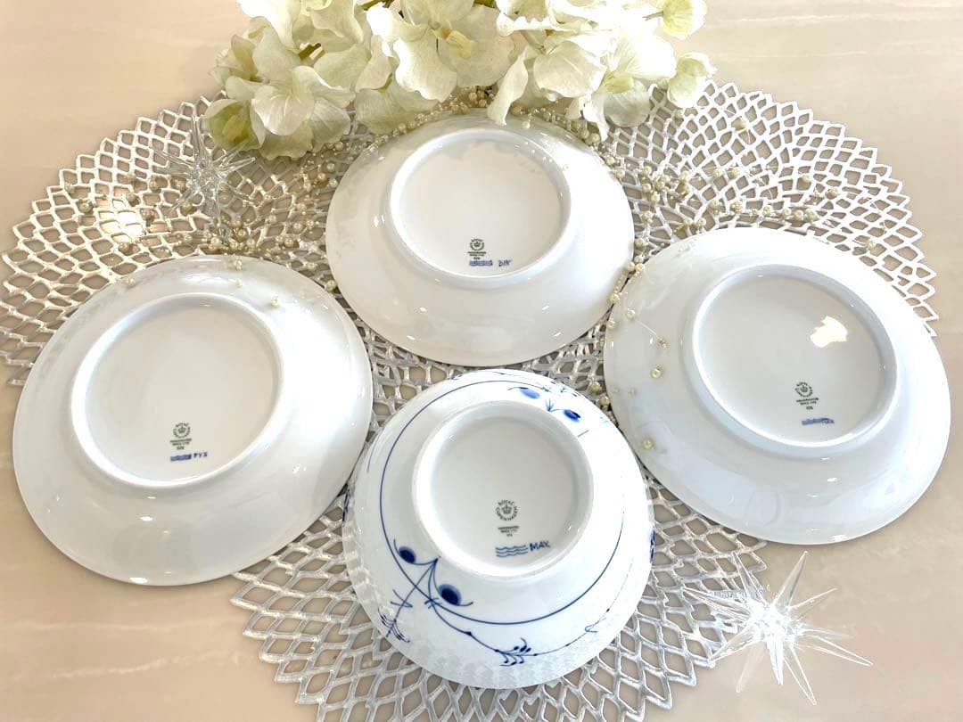 ロイヤルコペンハーゲン ブルーパルメッテ プレート ボウル 4点セット