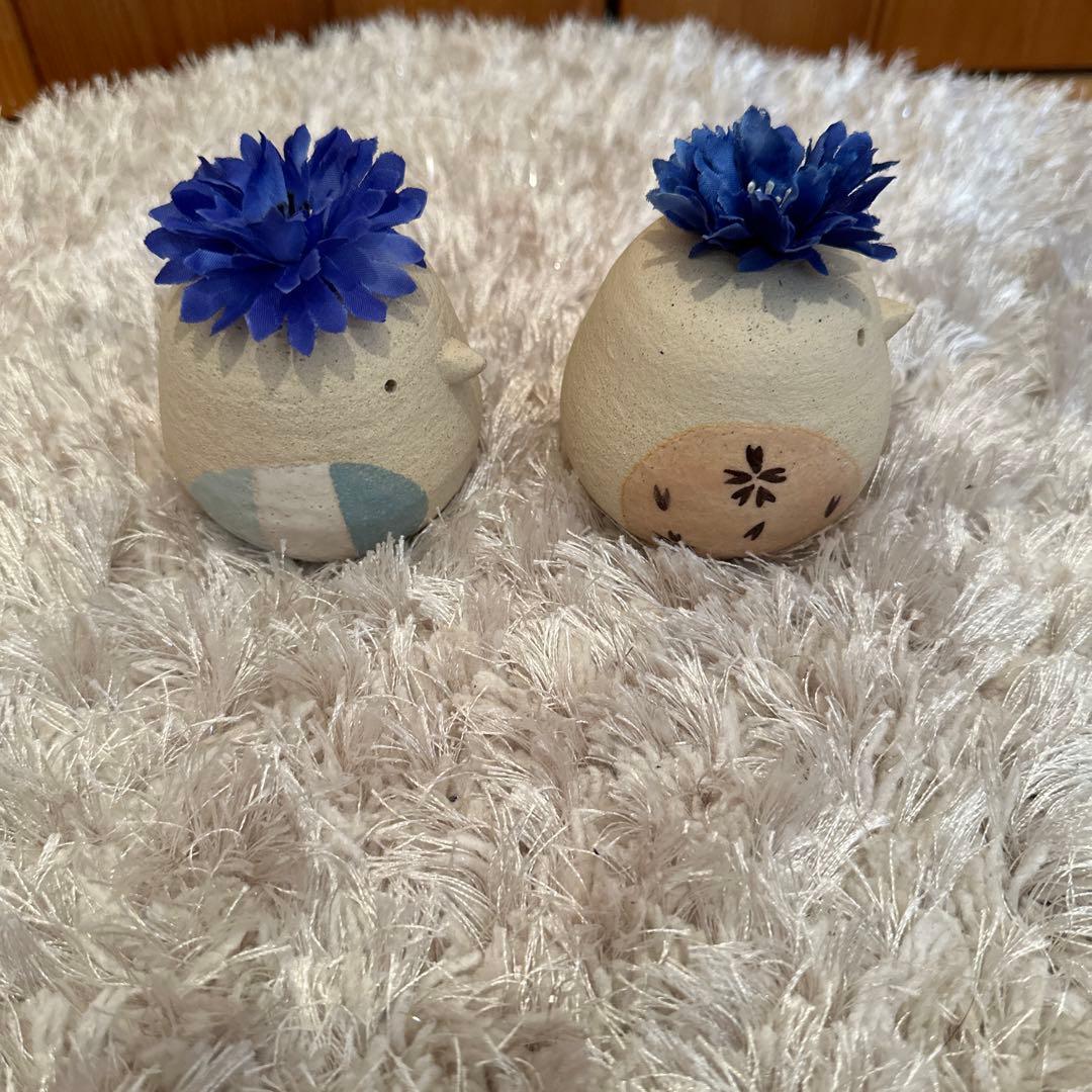 陶芸家　清水うのう☆すずちゃん☆一輪差し